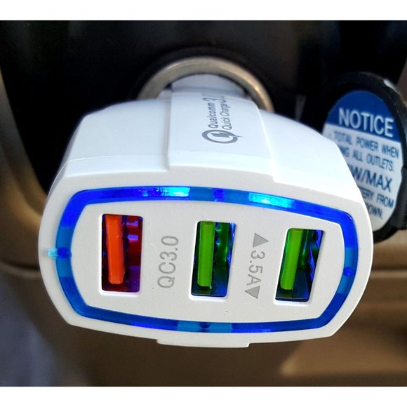 3 X Triple Port Car Charger | Charge 3 Devices | New Wholesale - Picture 3 of 3